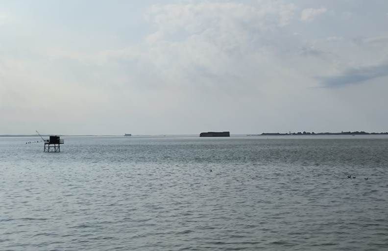 Fouras pointe de la fumée - vue Fort Boyard - Fort Enet - île d'Aix