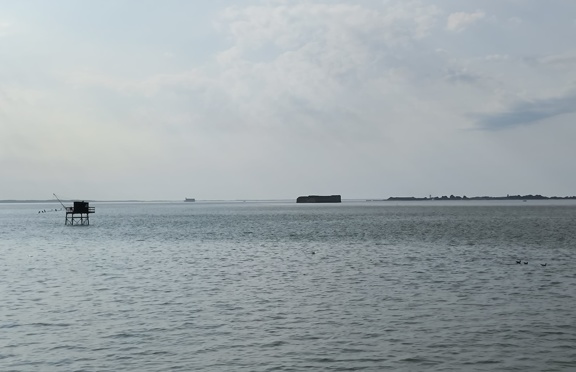 Fouras pointe de la fumée - vue Fort Boyard - Fort Enet - île d'Aix