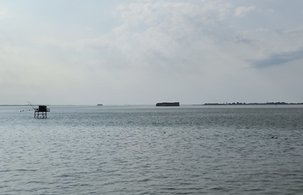 Fouras pointe de la fumée - vue Fort Boyard - Fort Enet - île d'Aix